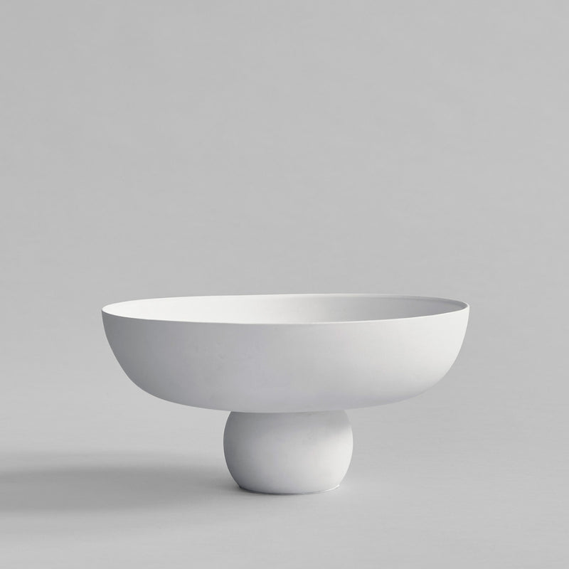 BABURU Medium Bone White Ceramic Bowl for Candle Sand