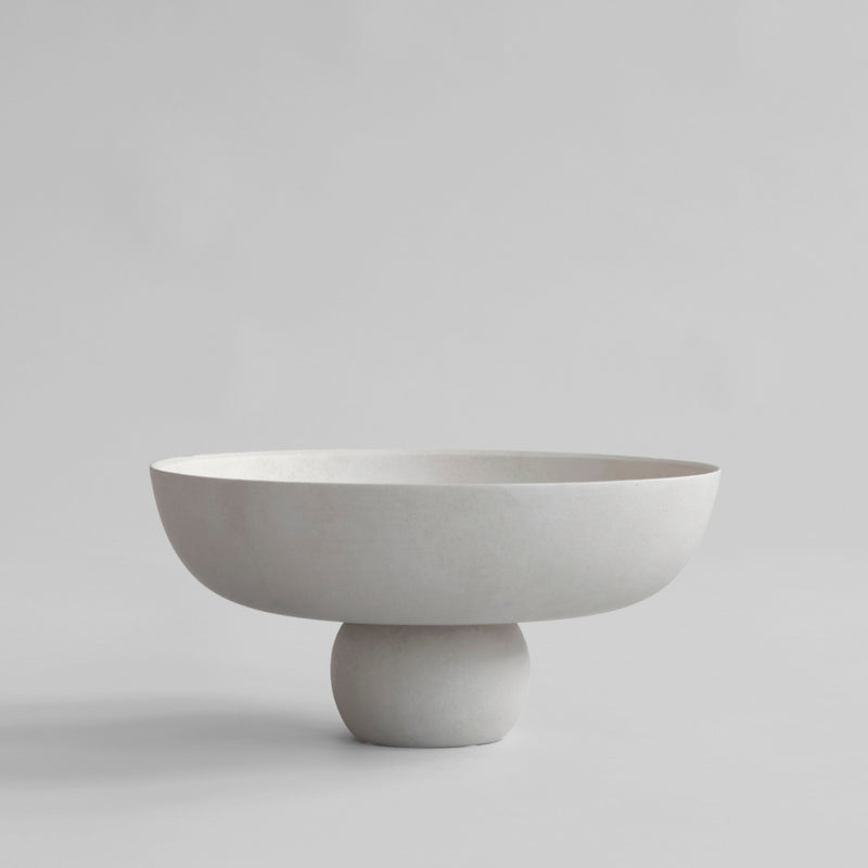 BABURU Medium Birch Ceramic Bowl for Candle Sand