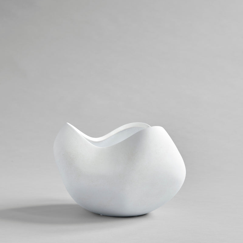 CURVE Bone White Ceramic Bowl