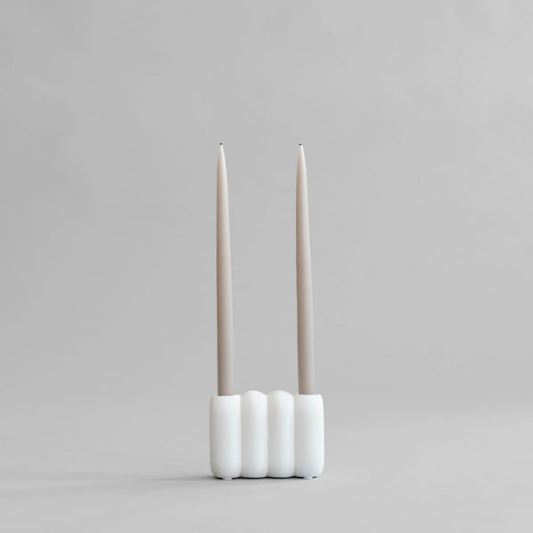 Tube Candle Holder, Mini - Bone White