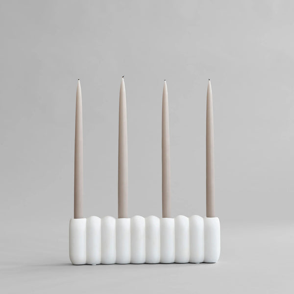 Tube Candle Holder, Big - Bone White