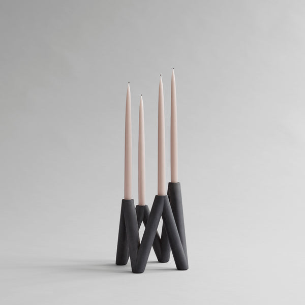 W Candle Holder - Black