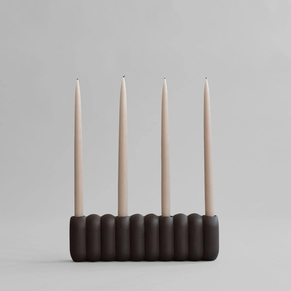 Tube Candle Holder, Big - Coffee