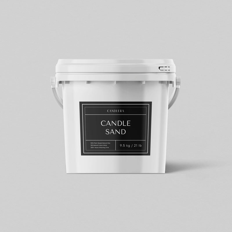 9.5kg/21 lb Candle Sand Bulk Bucket, 250 Wicks for Wedding Decor: Scent-Free Pearled White Wax, Granulated Candle Ideal for Event Planners